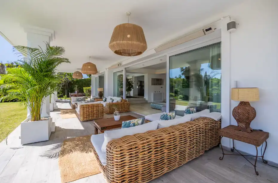 Terrassa de Casa o xalet de lloguer en Marbella amb Aire condicionat, Jardí privat i Terrassa