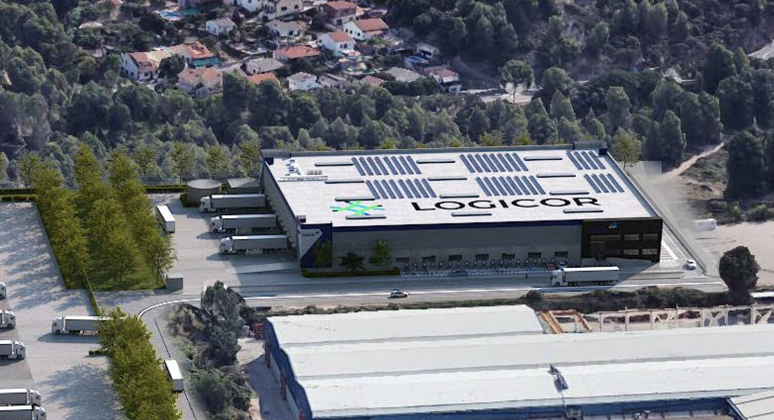 Vista exterior de Nau industrial de lloguer en Abrera
