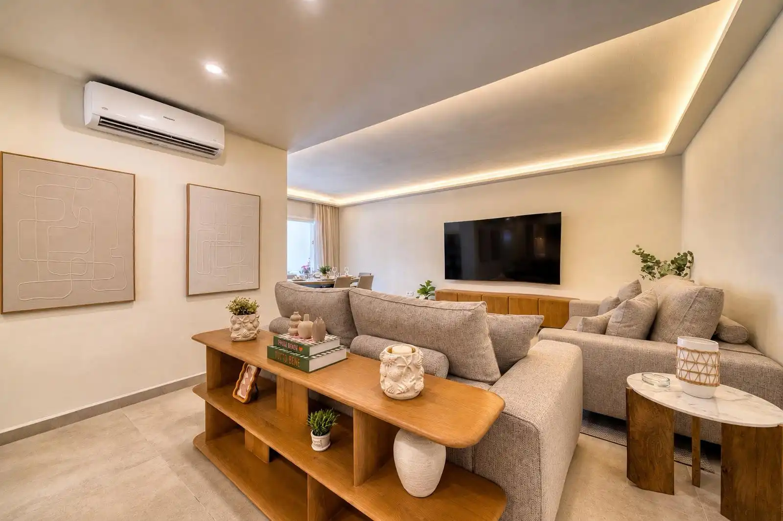 Sala d'estar de Apartament de lloguer en Marbella amb Aire condicionat, Terrassa i Traster