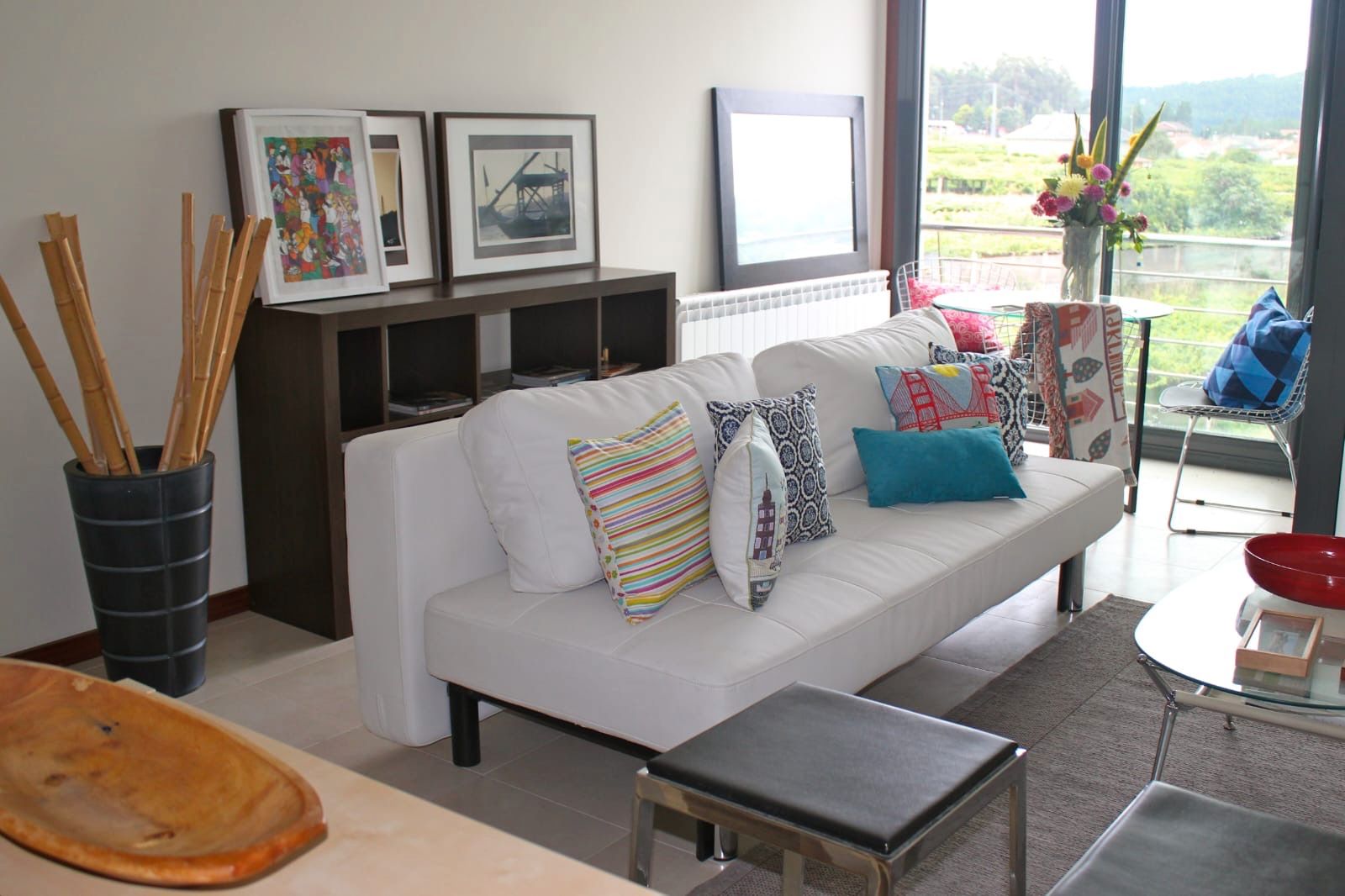 Sala d'estar de Pis de lloguer en Meis amb Terrassa i Moblat