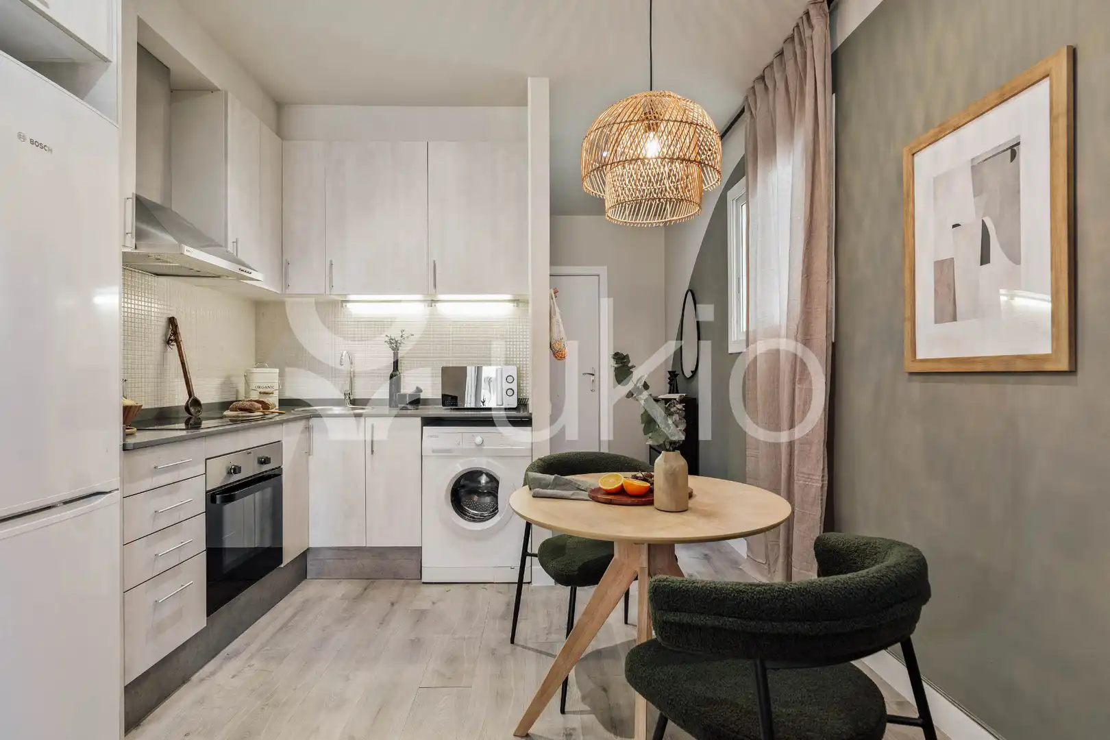 Küche von Wohnung zur Miete in Barcelona mit Klimaanlage, Heizung und Möbliert