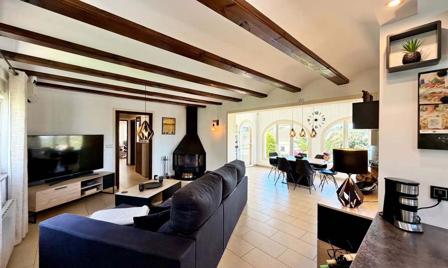 Sala de estar de Casa o chalet en venta en Dénia con Aire acondicionado, Calefacción y Jardín privado