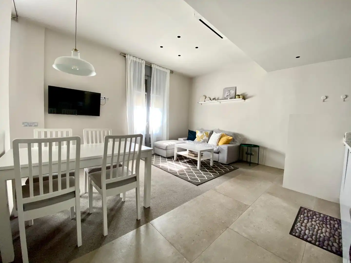 Wohnzimmer von Wohnung zum Verkauf in Barcelona mit Klimaanlage, Heizung und Parkett
