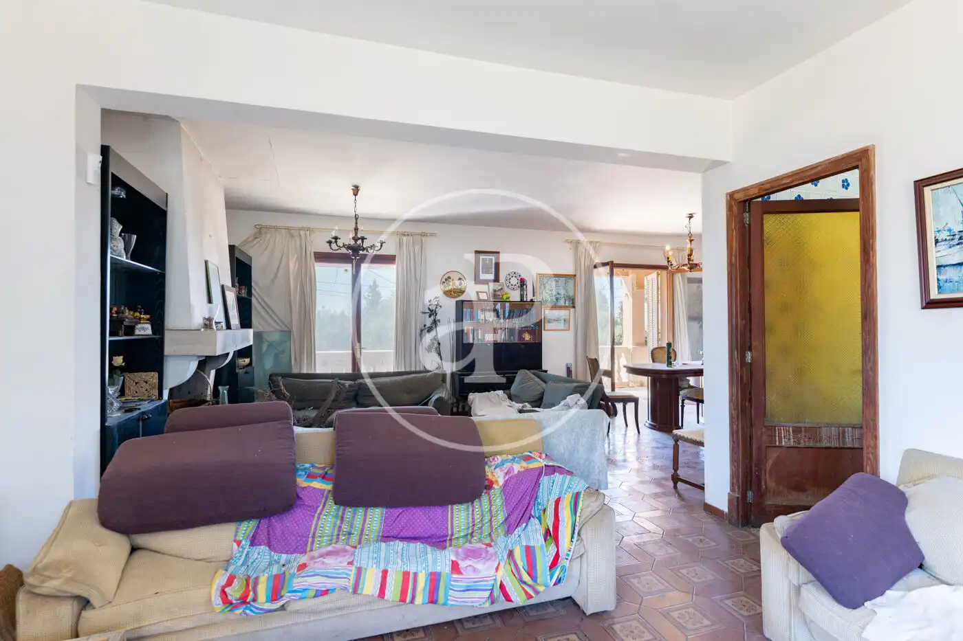 Sala d'estar de Casa o xalet en venda en Marratxí amb Calefacció, Jardí privat i Piscina