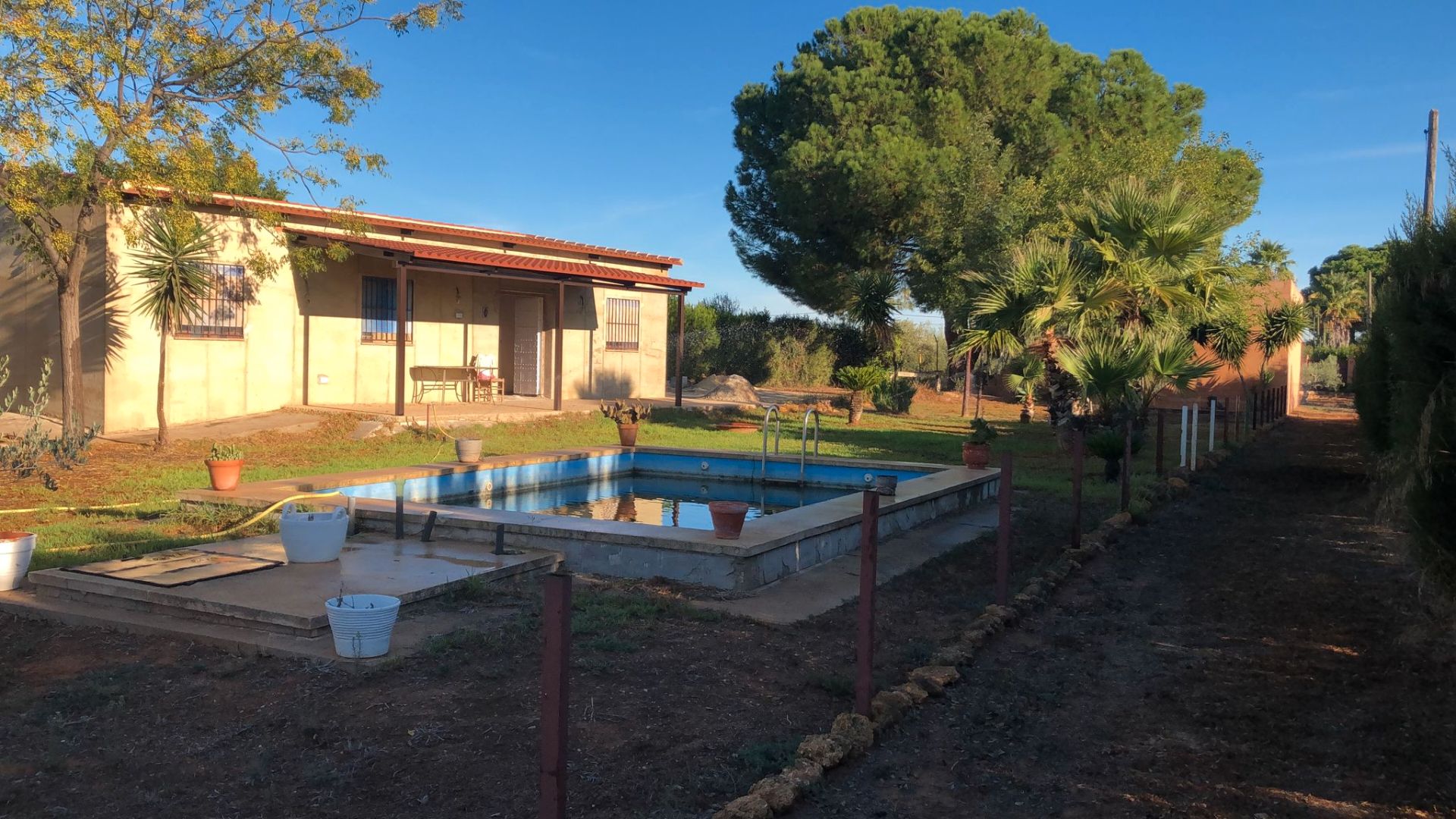Piscina de Finca rústica en venda en Villanueva del Ariscal amb Aire condicionat, Jardí privat i Terrassa