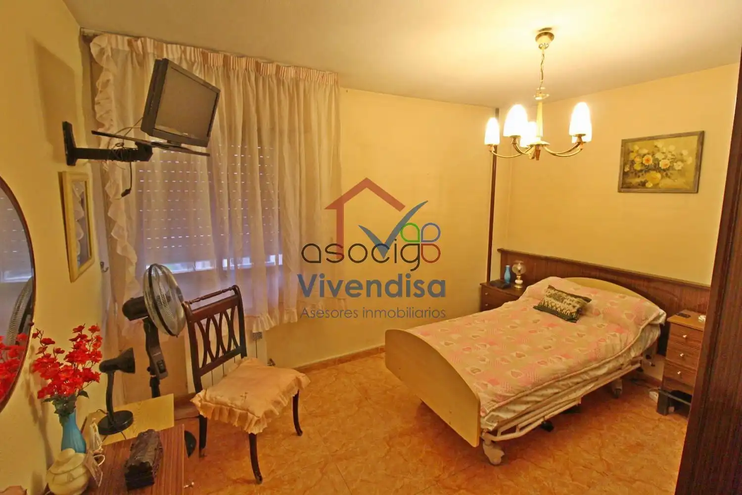Bedroom of Flat for sale in Guadalajara  with Heating, Terrace and Furnished