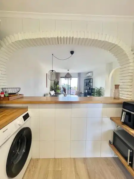 Kitchen of Flat for sale in Mijas  with Air Conditioner, Terrace and Swimming Pool