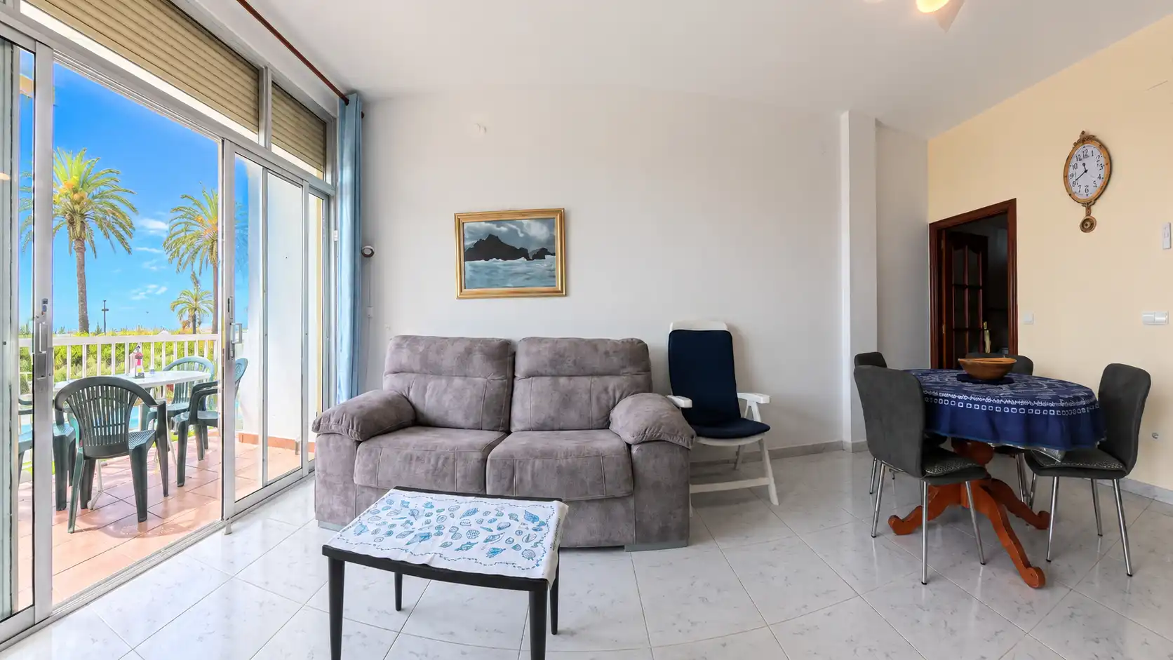 Sala de estar de Piso en venta en Cunit con Aire acondicionado, Jardín privado y Piscina