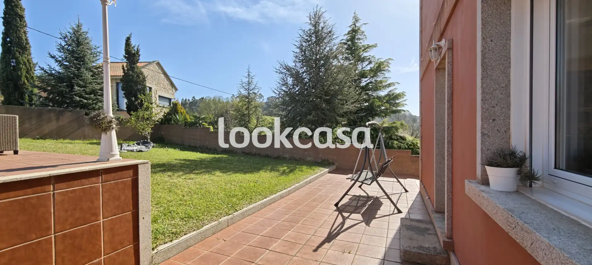 Vista exterior de Casa o chalet en venta en Meis con Calefacción, Jardín privado y Parquet