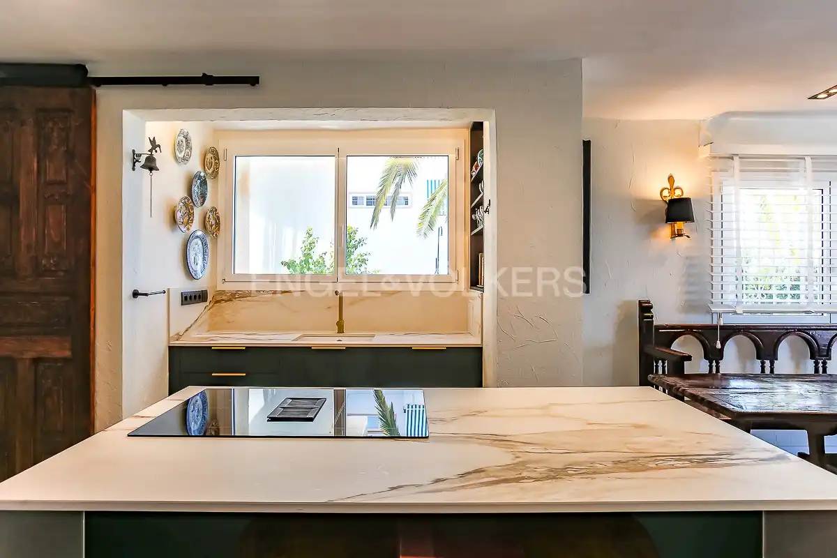 Küche von Wohnung zur Miete in Sitges mit Klimaanlage, Heizung und Schwimmbad