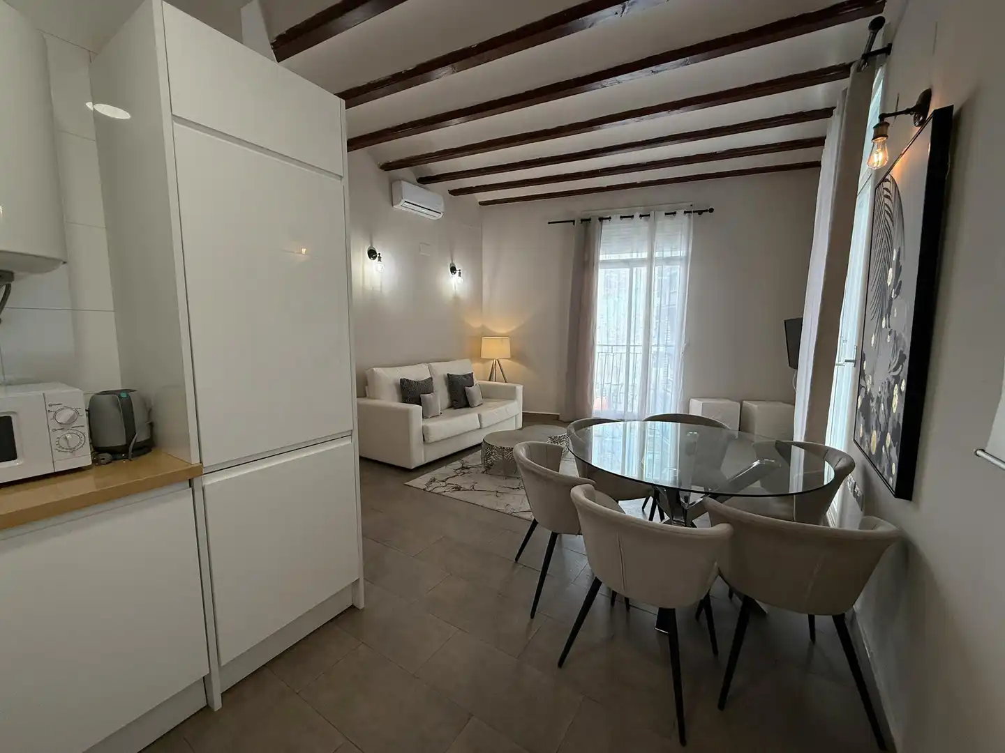 Wohnzimmer von Wohnung zur Miete in Valencia mit Klimaanlage, Heizung und Möbliert
