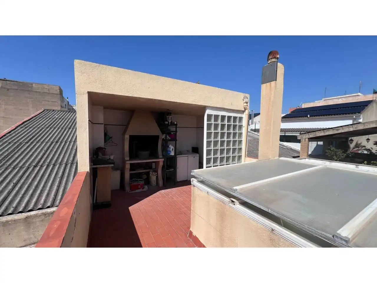 Exterior view of Detached homes for sale in Almazora / Almassora  with Air Conditioner, Terrace and Swimming Pool