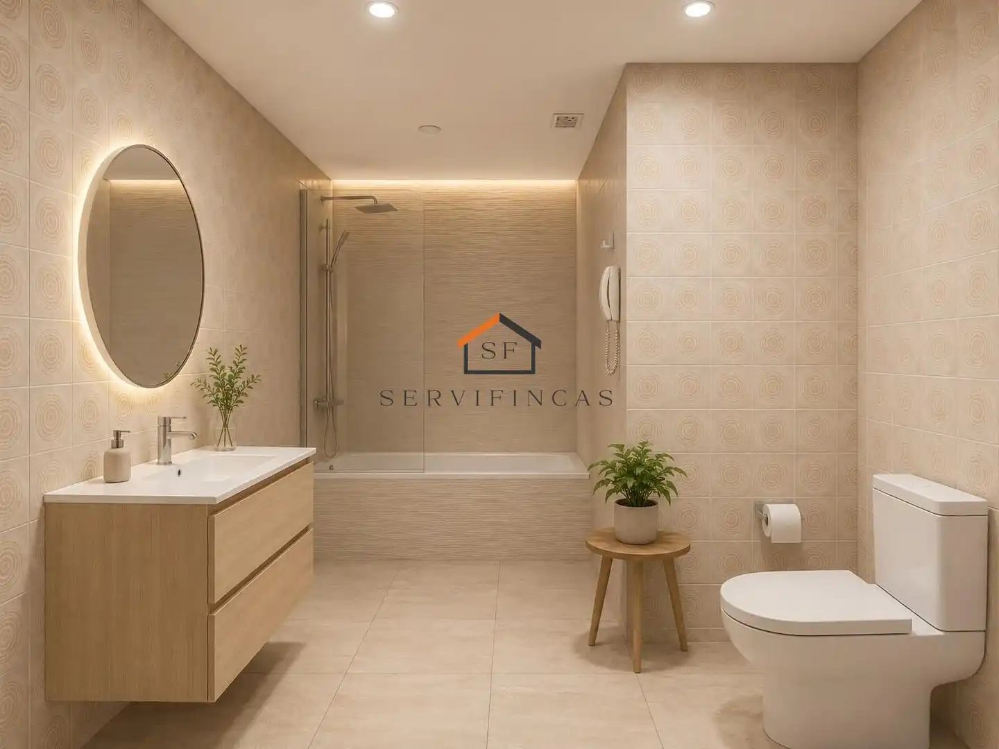 Badezimmer von Wohnung zum Verkauf in Madrid mit Klimaanlage, Heizung und Terrasse