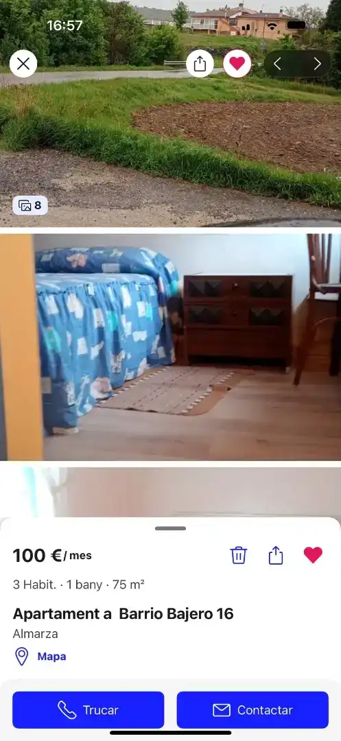 Bedroom of Houses for rent in Almarza  with Private garden, Parquet flooring and Furnished