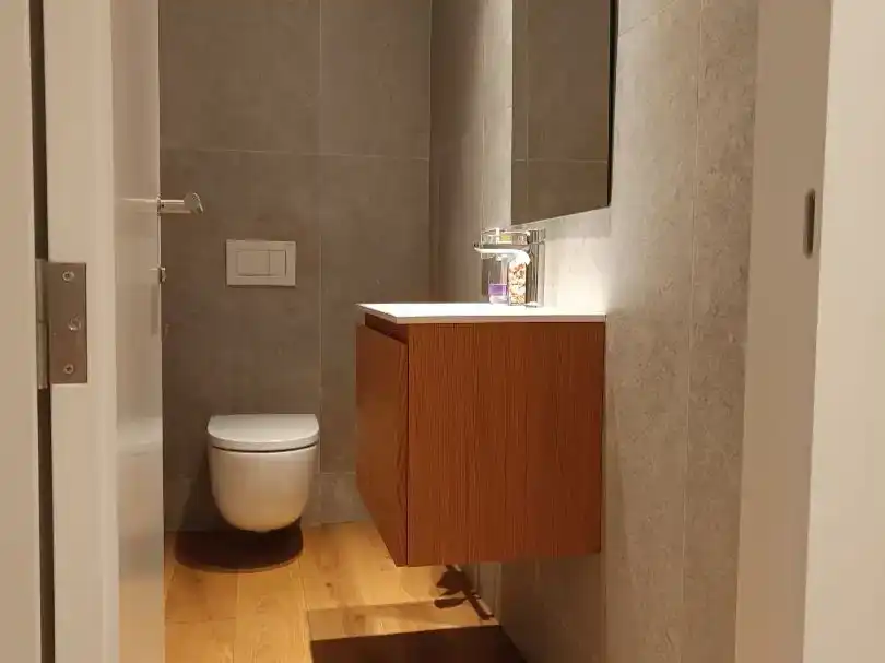 Bathroom of Flat for sale in Moncada  with Air Conditioner, Private garden and Parquet flooring