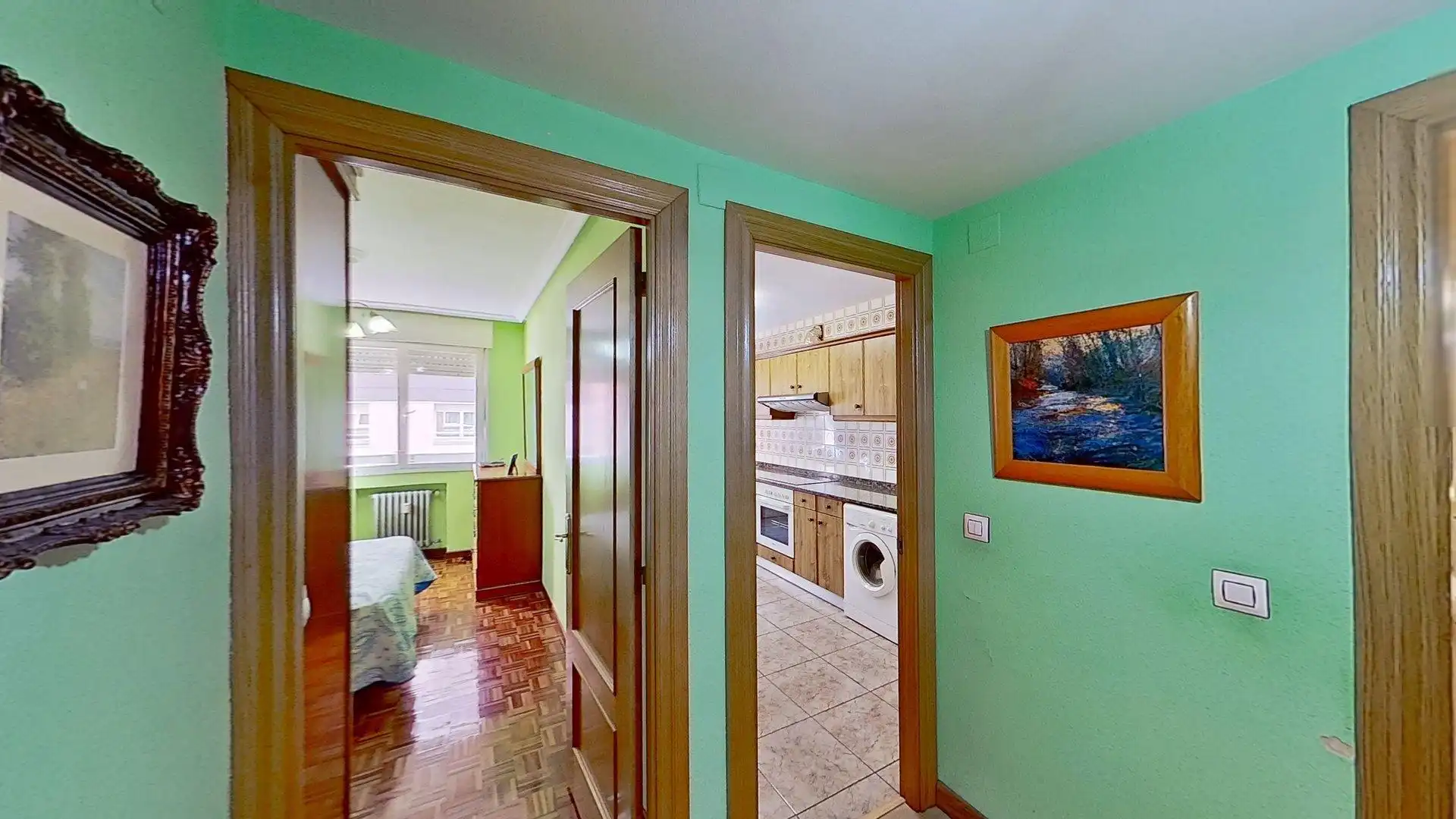 Schlafzimmer von Wohnung zum Verkauf in Gijón  mit Heizung, Parkett und Terrasse