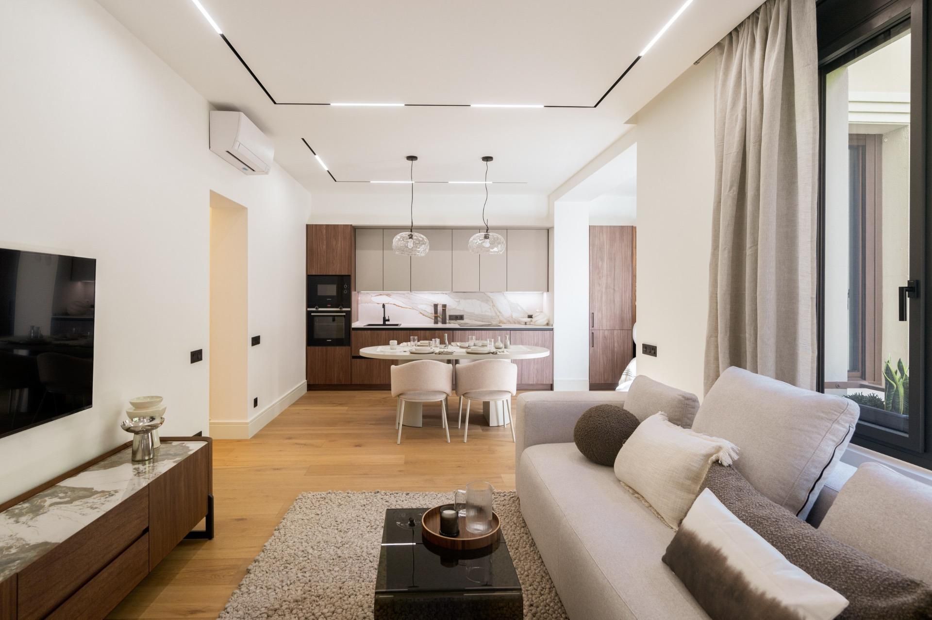 Sala de estar de Piso en venta en  Barcelona Capital con Aire acondicionado