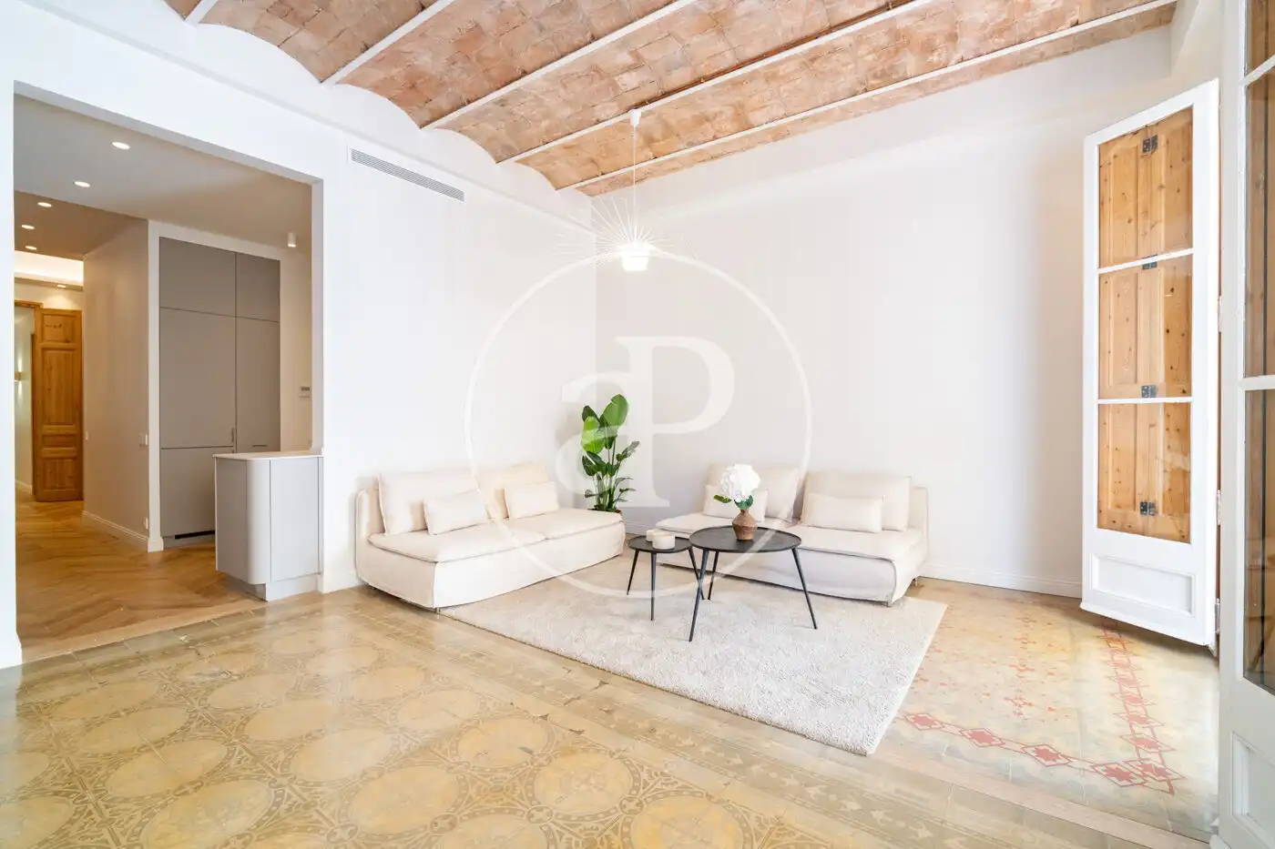 Sala de estar de Piso en venta en Barcelona con Aire acondicionado, Calefacción y Terraza