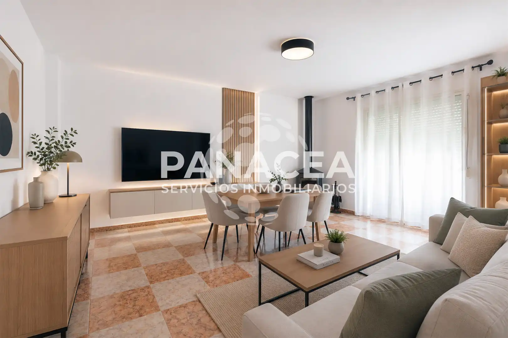 Sala d'estar de Dúplex en venda en Roquetas de Mar amb Terrassa i Moblat