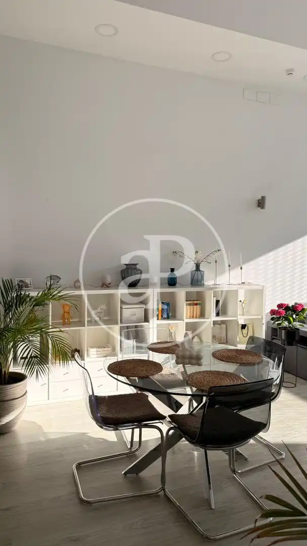 Sala de estar de Loft de alquiler en Valencia con Aire acondicionado, Calefacción y Jardín privado