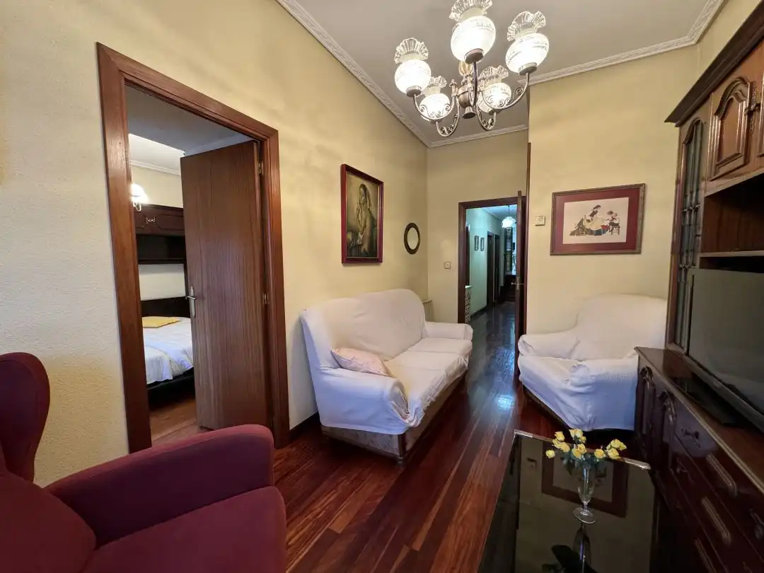 Sala de estar de Piso en venta en Bergara con Calefacción, Jardín privado y Amueblado