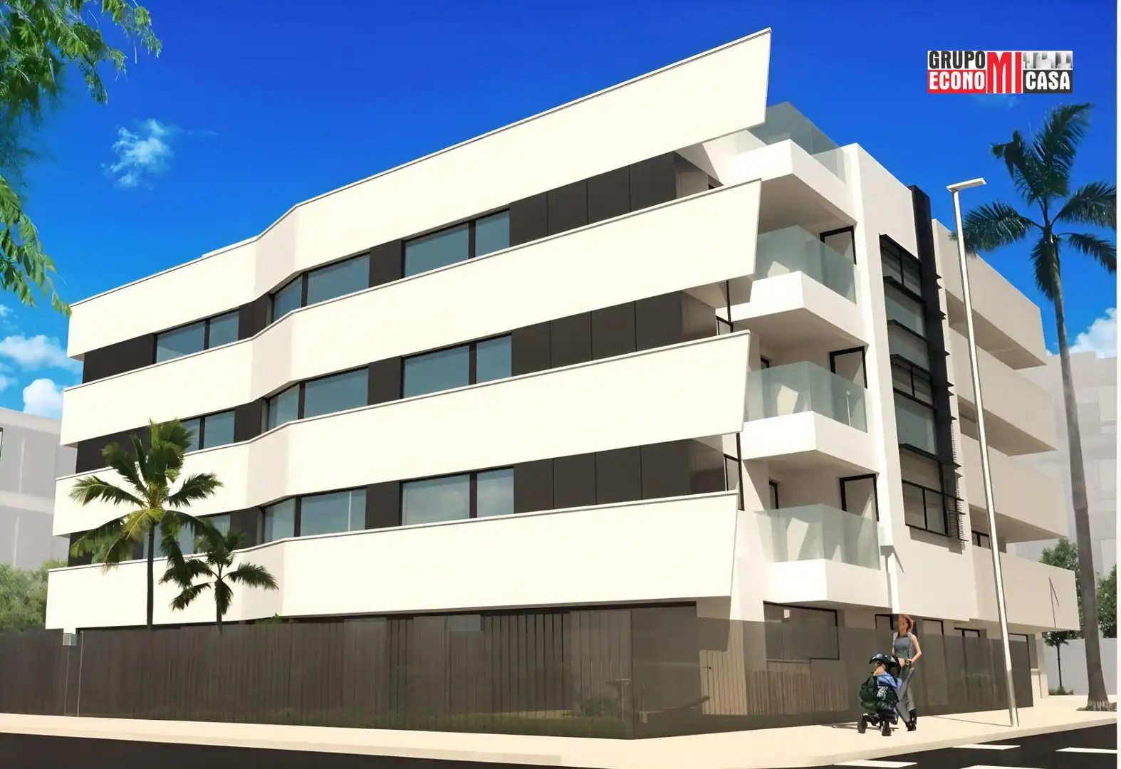 Vista exterior de Pis en venda en  Murcia Capital amb Aire condicionat, Jardí privat i Terrassa