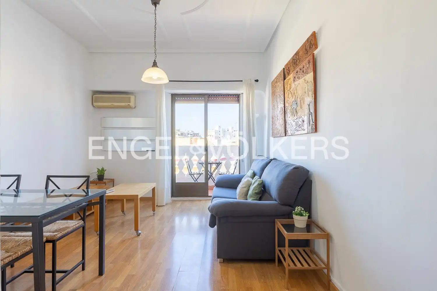 Balcony of Flat for rent in Valencia  with Air Conditioner, Heating and Furnished