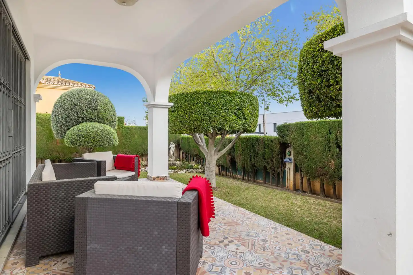 Terrace of Houses for rent in Benalmádena  with Air Conditioner, Private garden and Swimming Pool