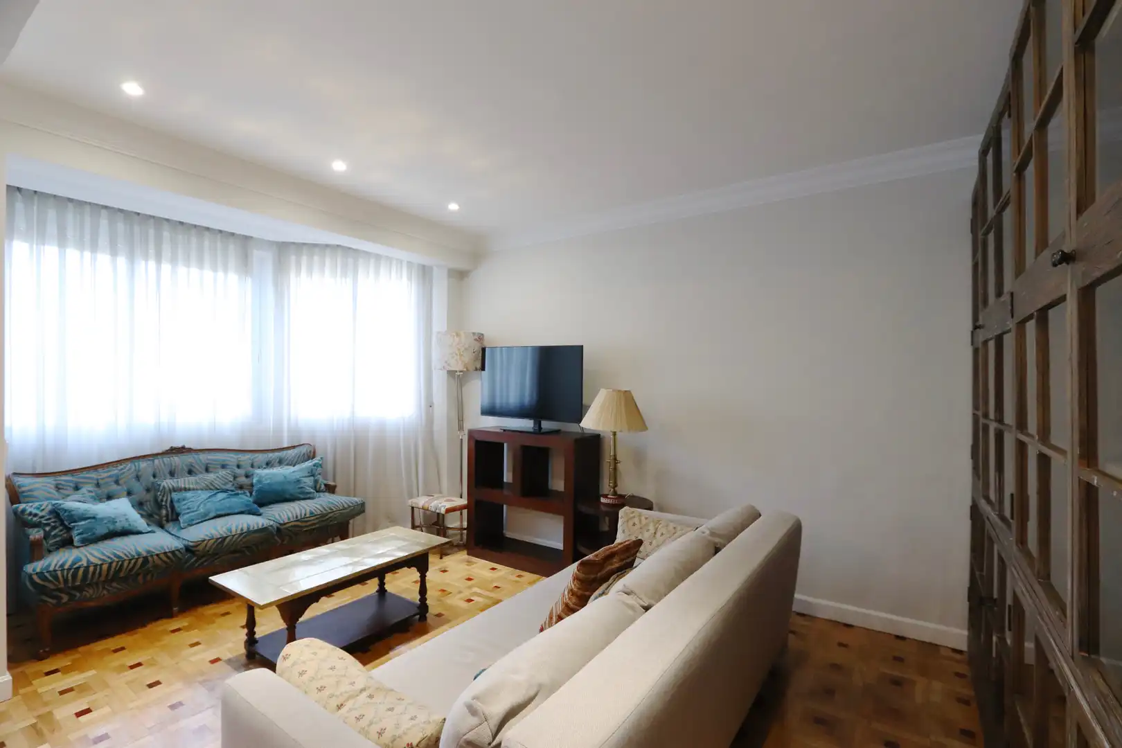 Sala de estar de Piso de alquiler en Madrid con Aire acondicionado, Calefacción y Parquet