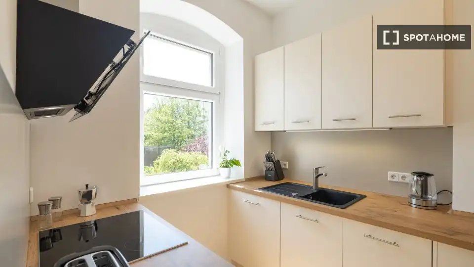 Cuina de Apartament per a compartir en Collado de la Vera amb Aire condicionat, Calefacció i Terrassa