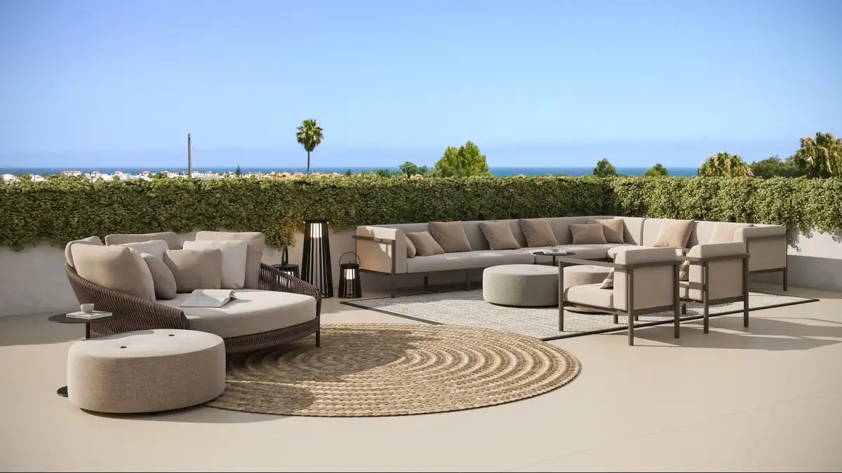 Terrasse von Erdgeschoss zum Verkauf in Marbella mit Klimaanlage, Terrasse und Abstellraum