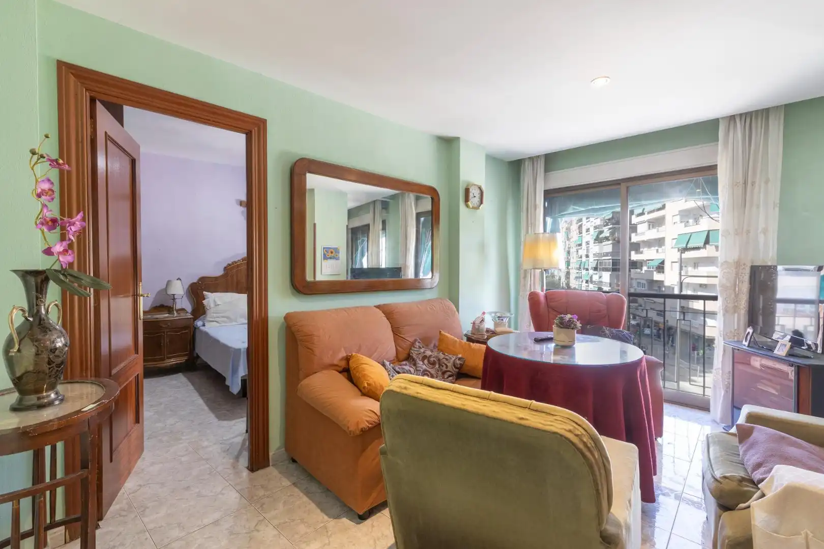 Bedroom of Flat for sale in Granada  with Balcony