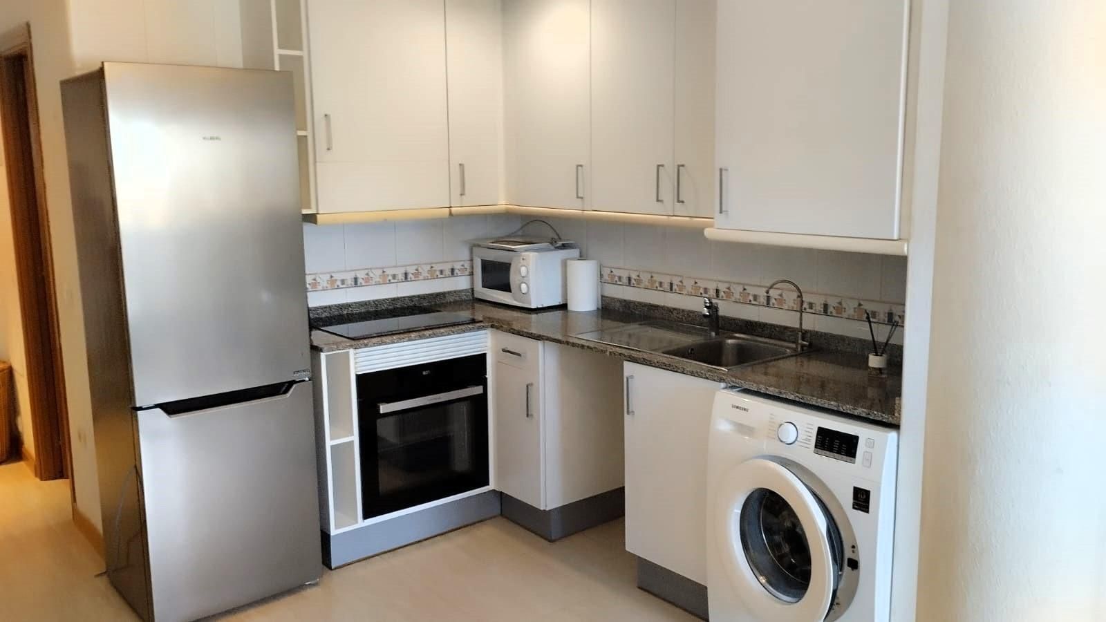 Kitchen of Apartment to rent in Picassent  with Air Conditioner, Private garden and Furnished