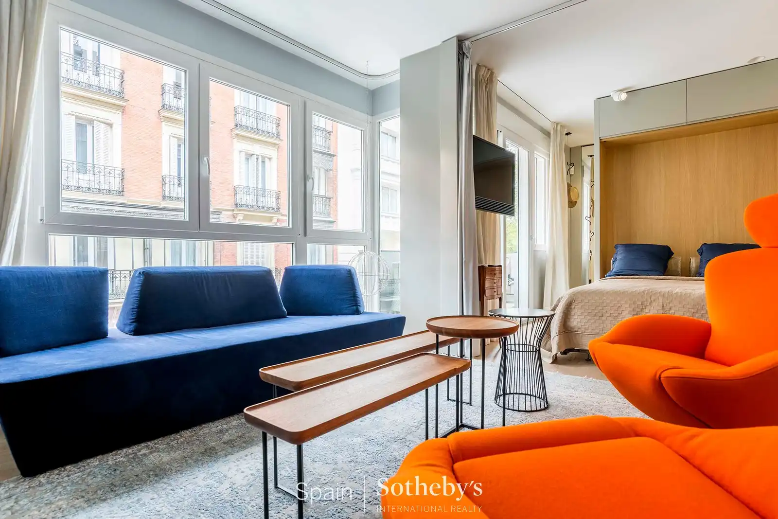 Wohnzimmer von Wohnungen zum Verkauf in Madrid mit Klimaanlage, Heizung und Terrasse