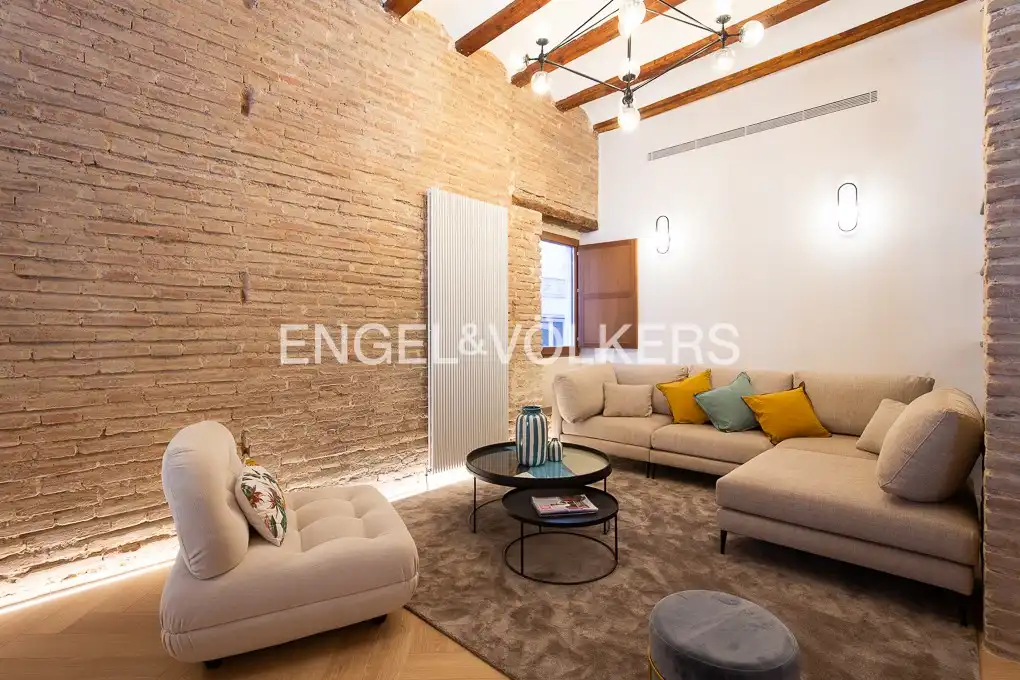 Sala d'estar de Pis de lloguer en Valencia amb Aire condicionat, Calefacció i Parquet