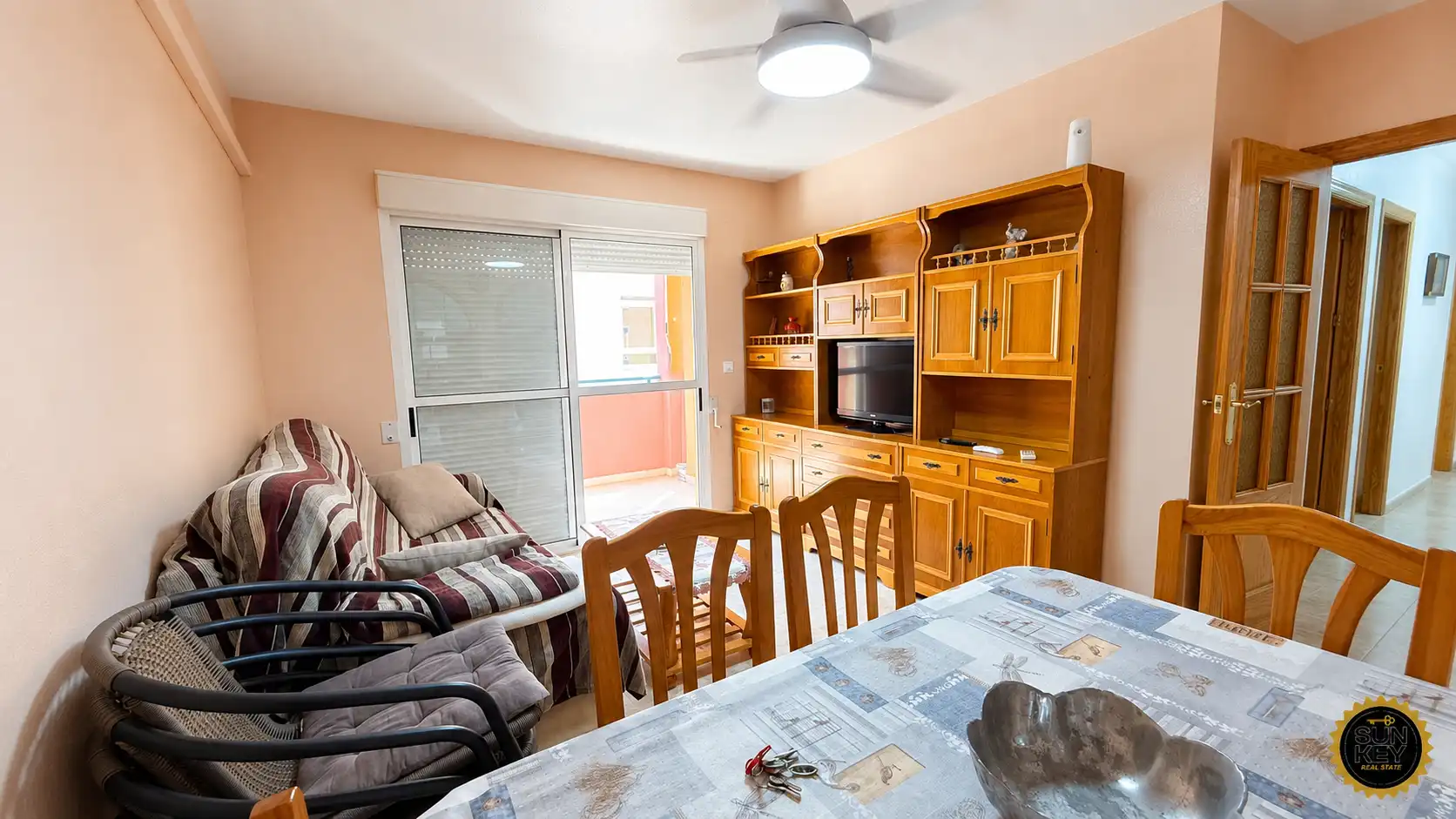 Wohnzimmer von Wohnung zur Miete in Mazarrón mit Möbliert
