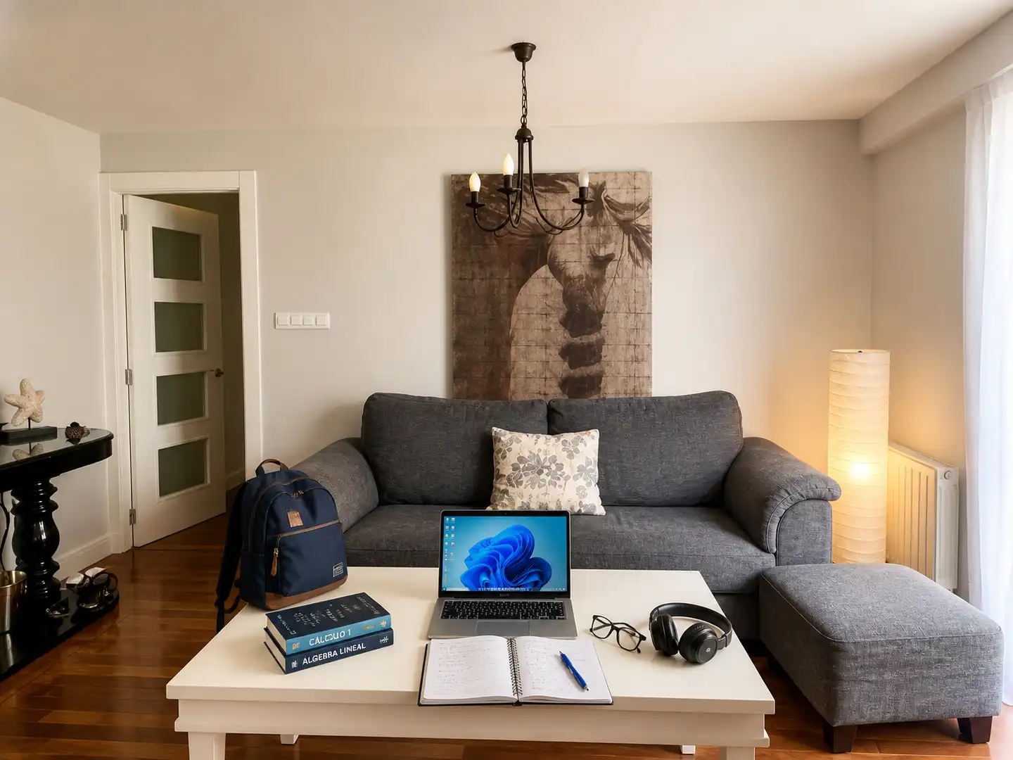 Living room of Flat for rent in Santander  with Heating, Terrace and Furnished