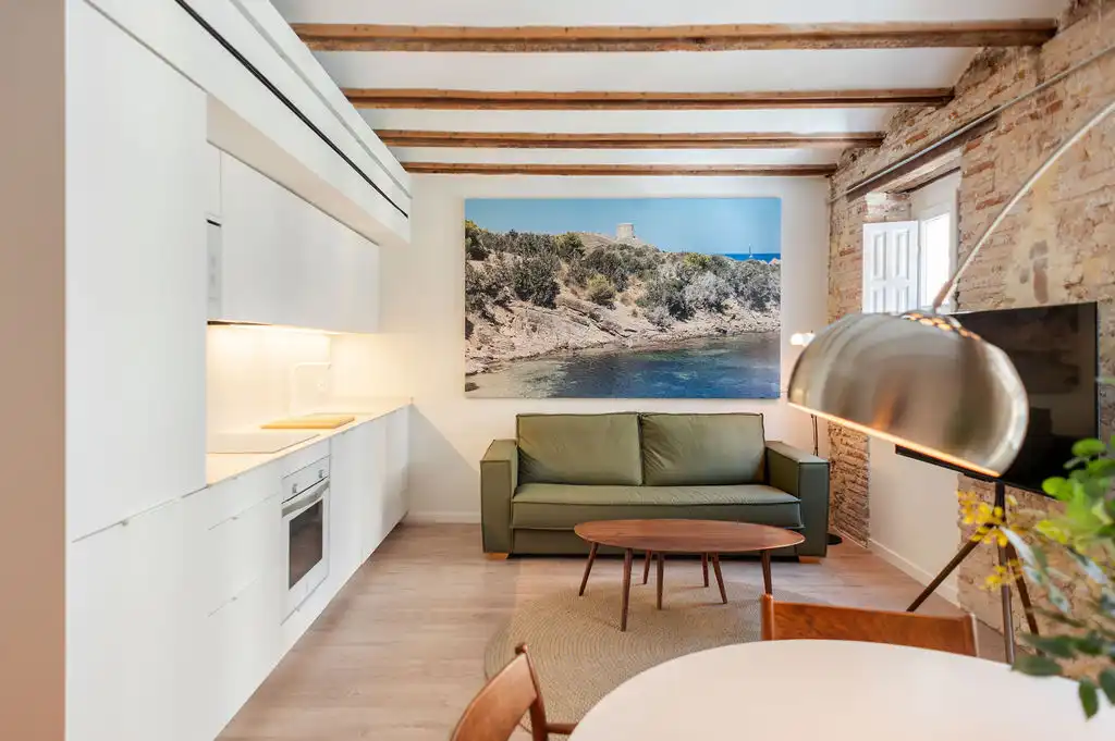 Living room of Apartments for rent in Valencia  with Air Conditioner, Heating and Furnished