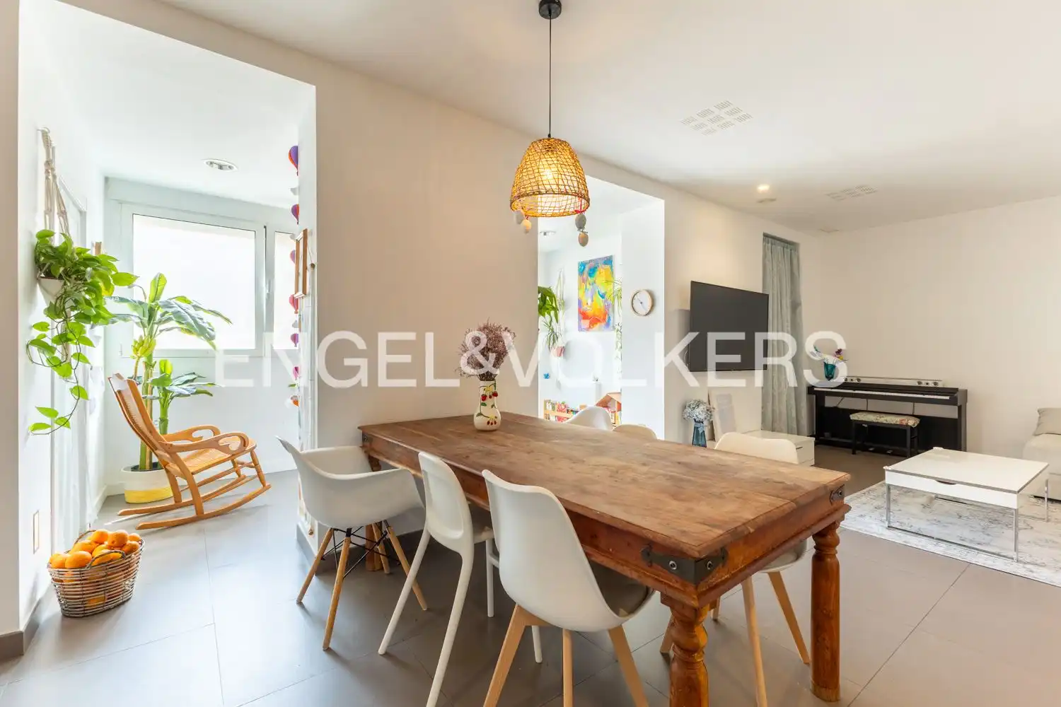Esszimmer von Wohnung zur Miete in Valencia mit Klimaanlage, Heizung und Balkon
