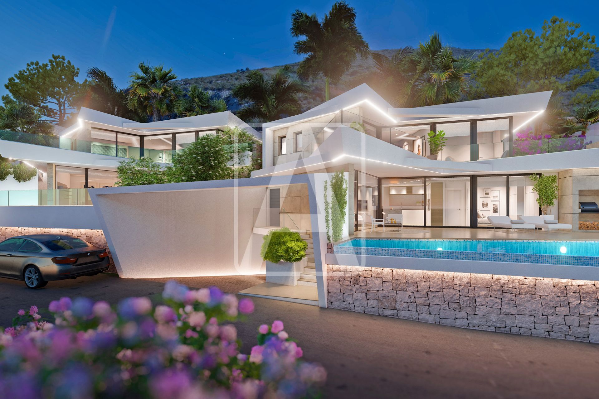 Vista exterior de Casa o xalet en venda en Benitachell / El Poble Nou de Benitatxell amb Aire condicionat, Calefacció i Jardí privat