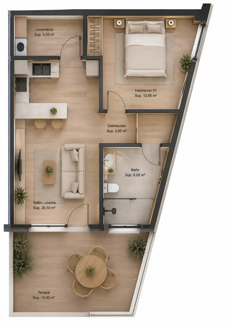 Wohnungen zum Verkauf in Sanxenxo mit Klimaanlage, Heizung und Parkett