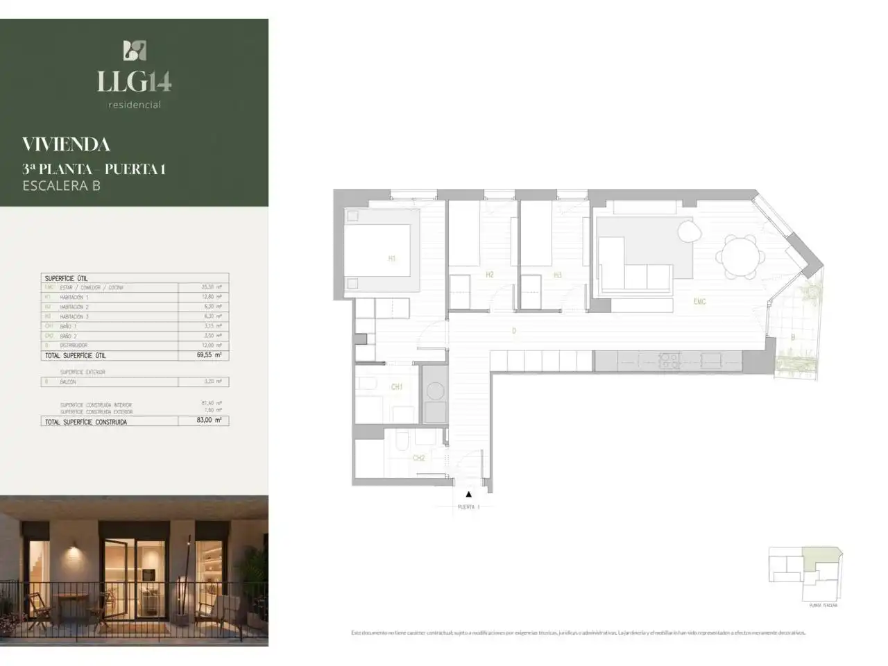 Wohnung mit Terrasse zum Verkauf in Avenida Primer de Maig 14-16, imagen 6