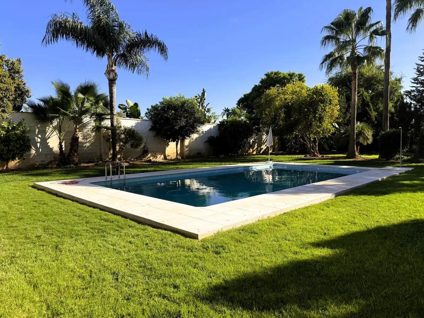Piscina de Casa o xalet en venda en La Rinconada amb Aire condicionat, Jardí privat i Piscina