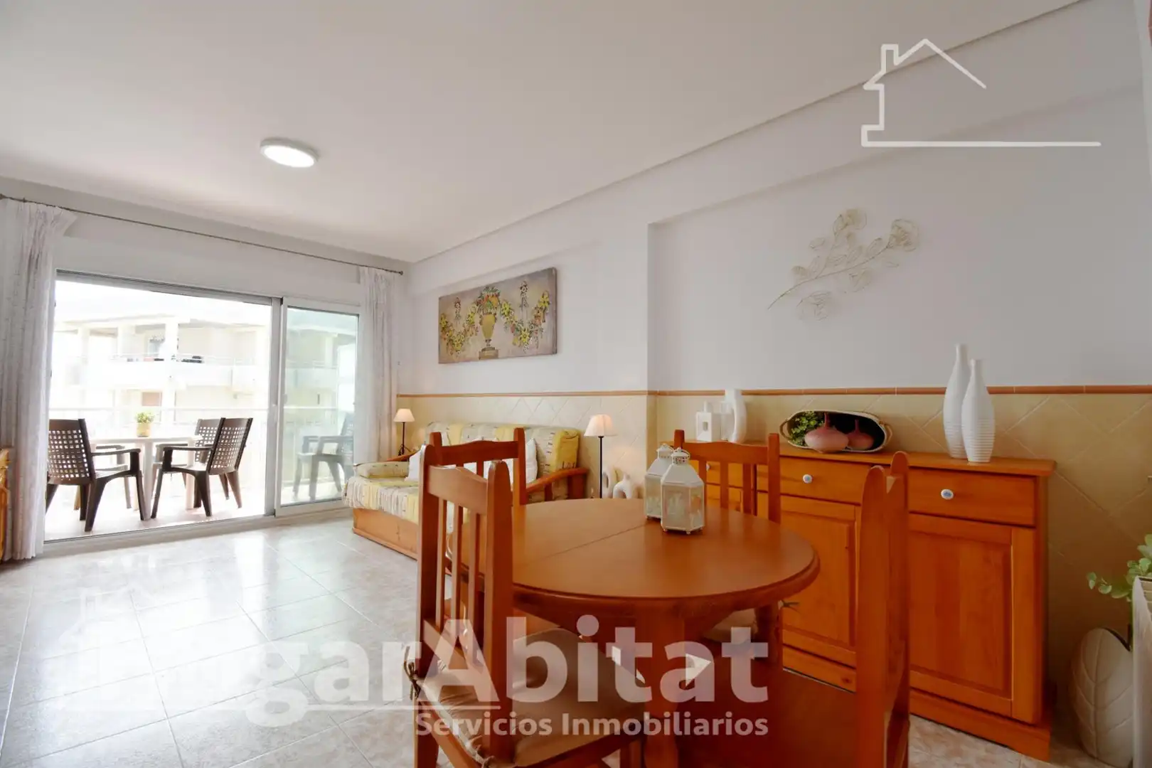 Living room of Flat for sale in Bellreguard  with Heating, Terrace and Furnished