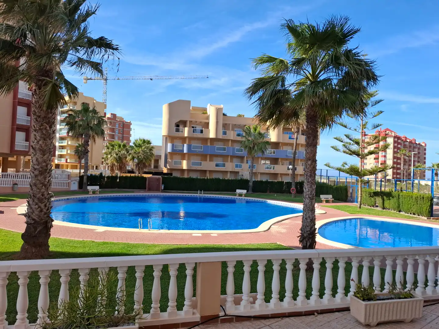 Swimming pool of Apartments for sale in La Manga del Mar Menor  with Heating, Terrace and Furnished