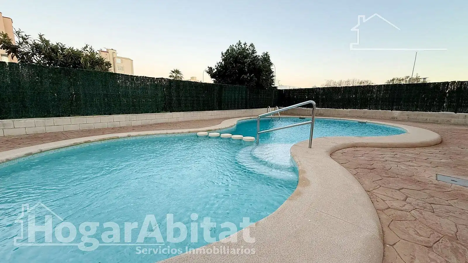 Swimming pool of Flat for sale in Piles  with Private garden, Terrace and Furnished