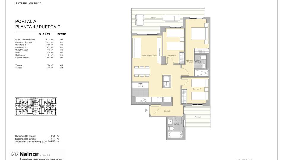 Photo 1 from new construction home in Flat for sale in   Calle Carrasca, 1, Parc Central, Valencia