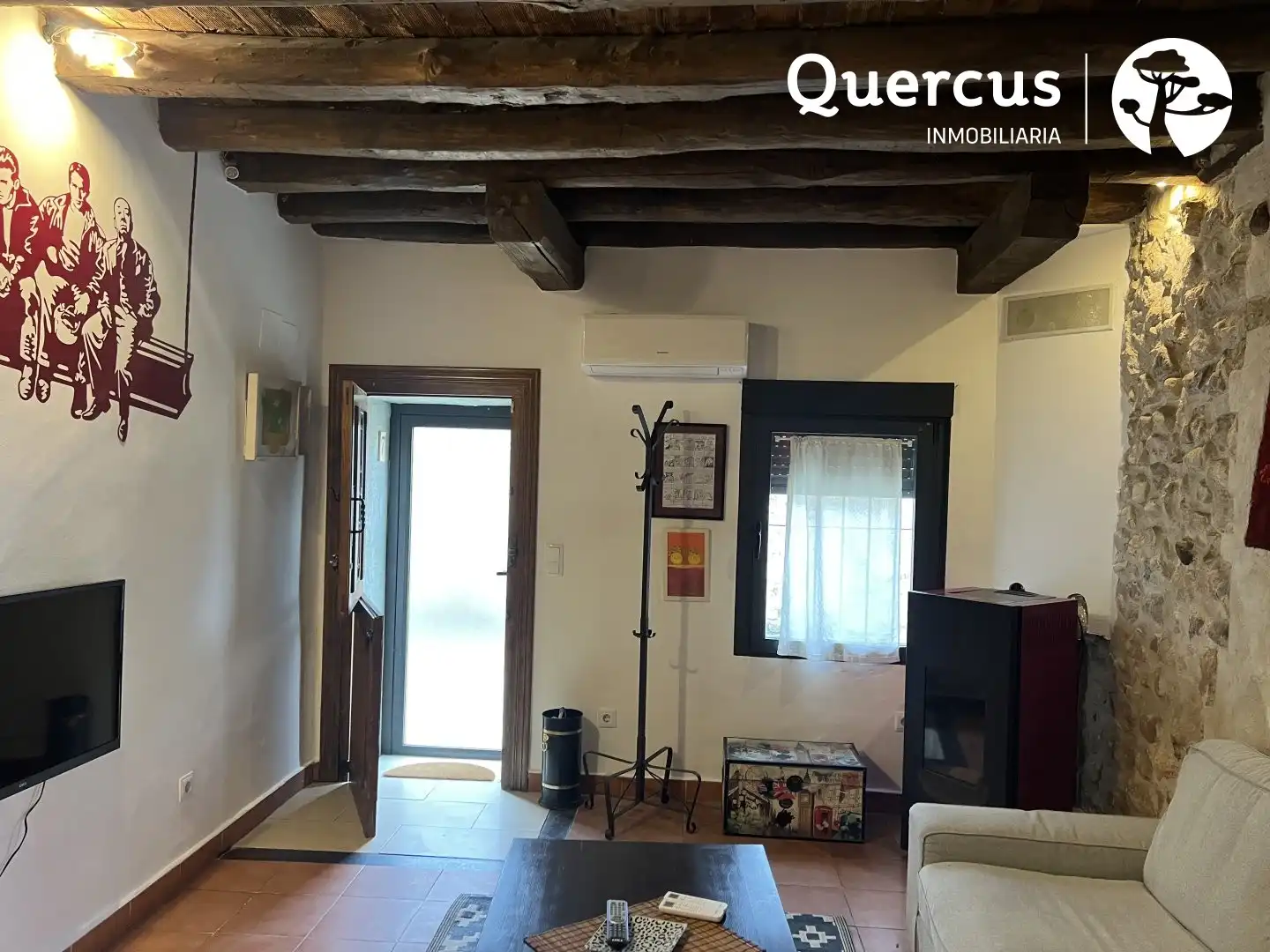 Living room of Houses for sale in Cabañas de Polendos  with Air Conditioner, Heating and Furnished