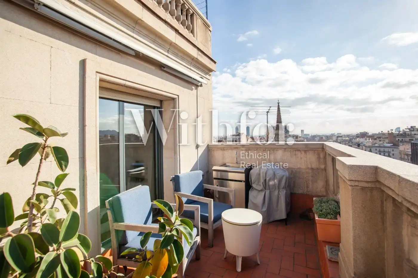 Terraza de Ático en venta en Barcelona con Aire acondicionado, Calefacción y Parquet