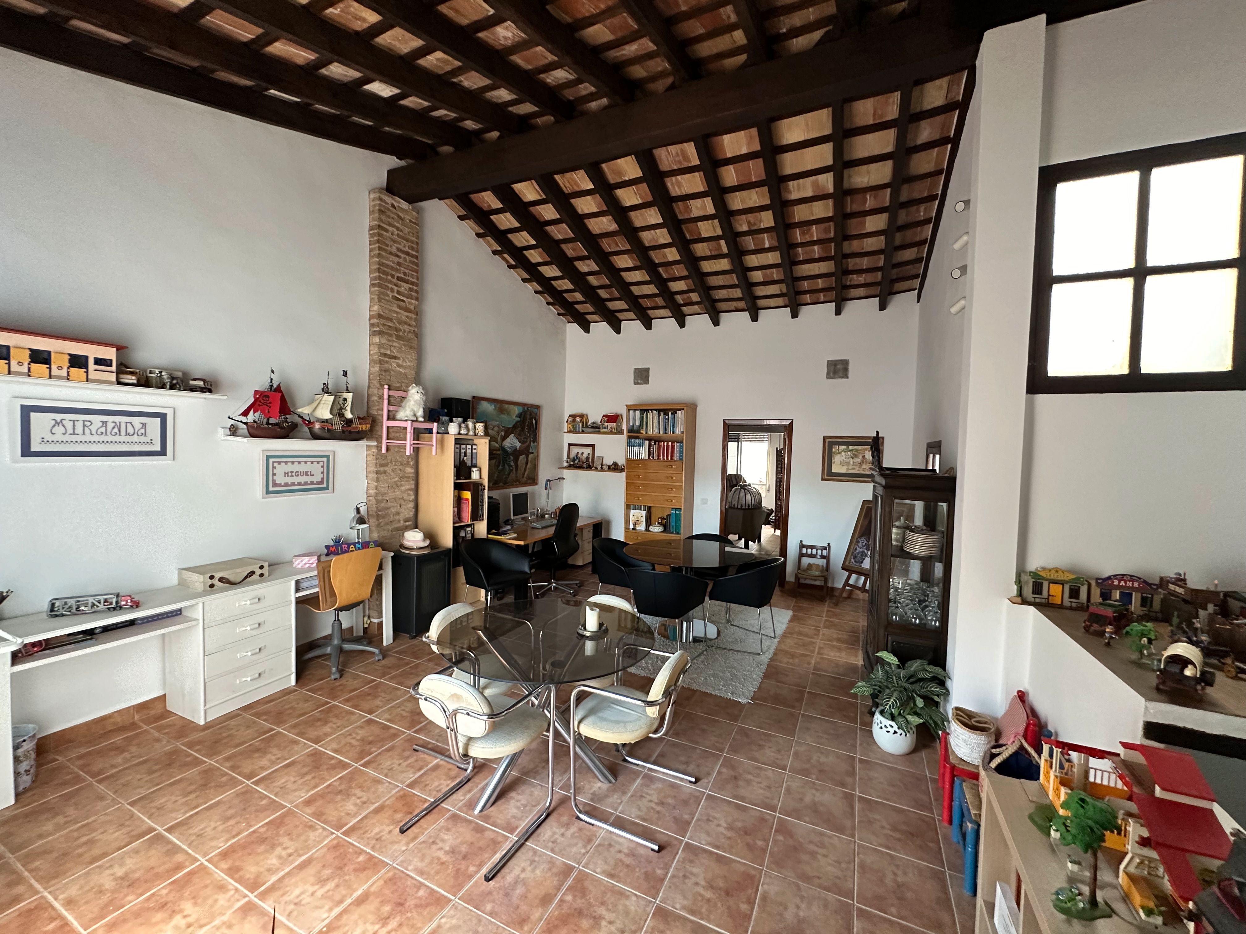 Menjador de Casa adosada de lloguer amb opció a compra en Borriol amb Calefacció, Terrassa i Moblat